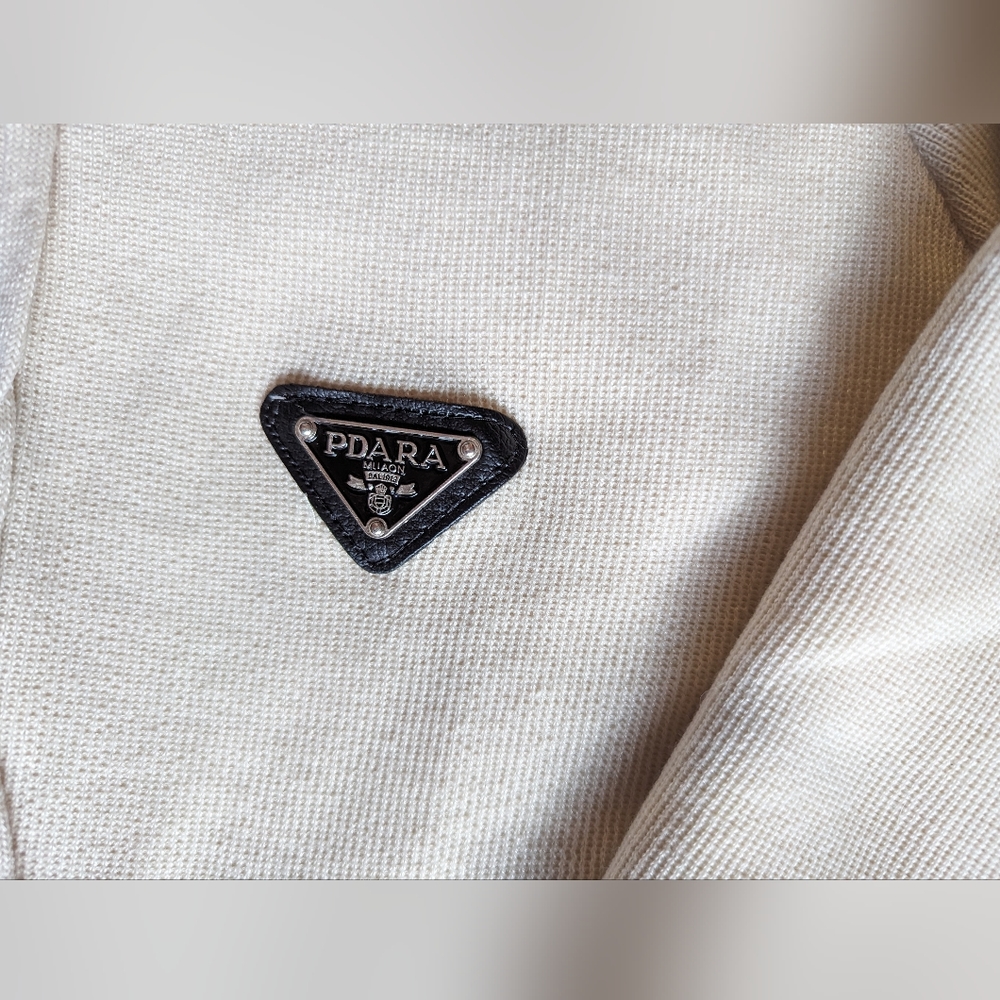 Cream Prada Zip Up